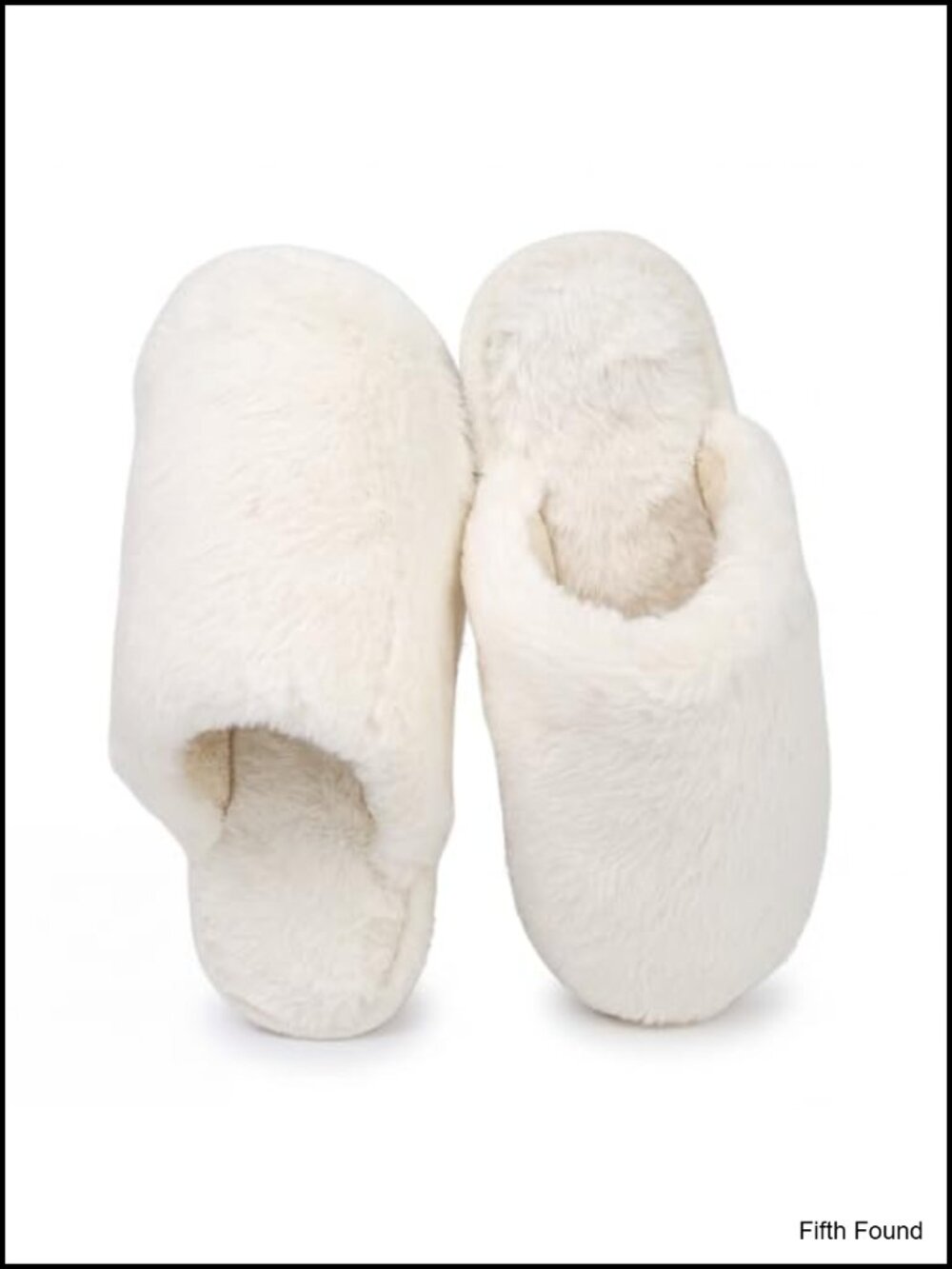 Faux Fur Slippers Warm Soft Cozy Slip-On House Shoes for Women
